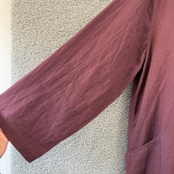 Vikolino L/XL 100% European Washed Linen Tunic Shirt Dress Pockets Lagenlook - Picture 4 of 8